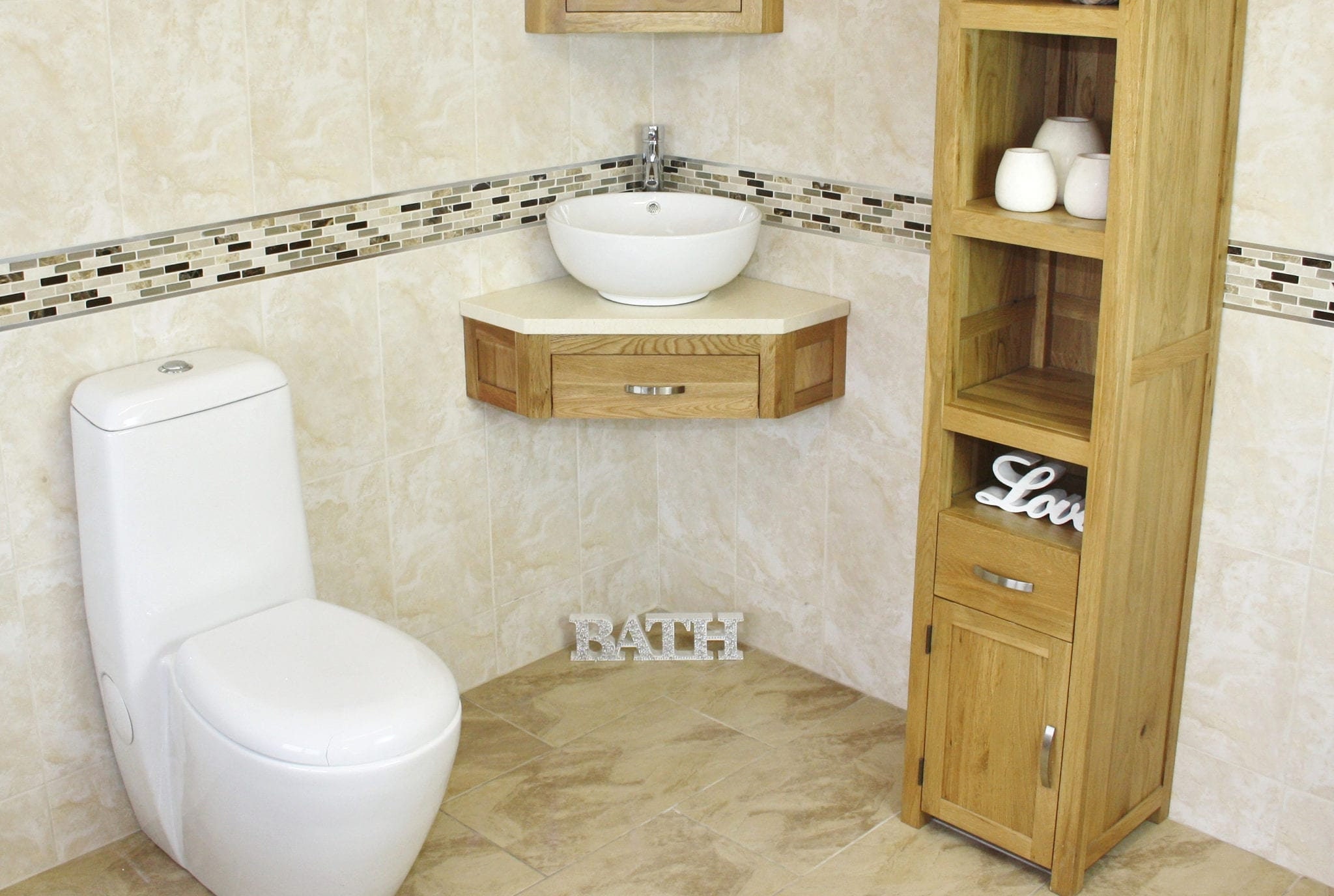 Bathroom Vanity Unit Oak Corner Wash Stand Marble Ceramic Etsy Bathroom Vanity Unit Oak Corner Wash Stand Marble Ceramic Etsy