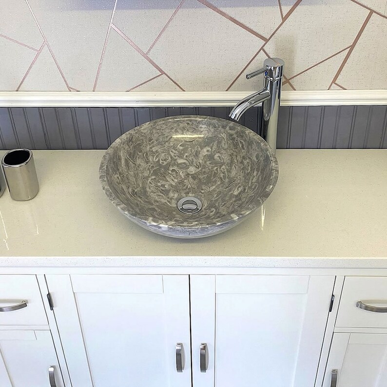 Off White Painted Bathroom Single Vanity Unit 123cm Wide With Etsy UK