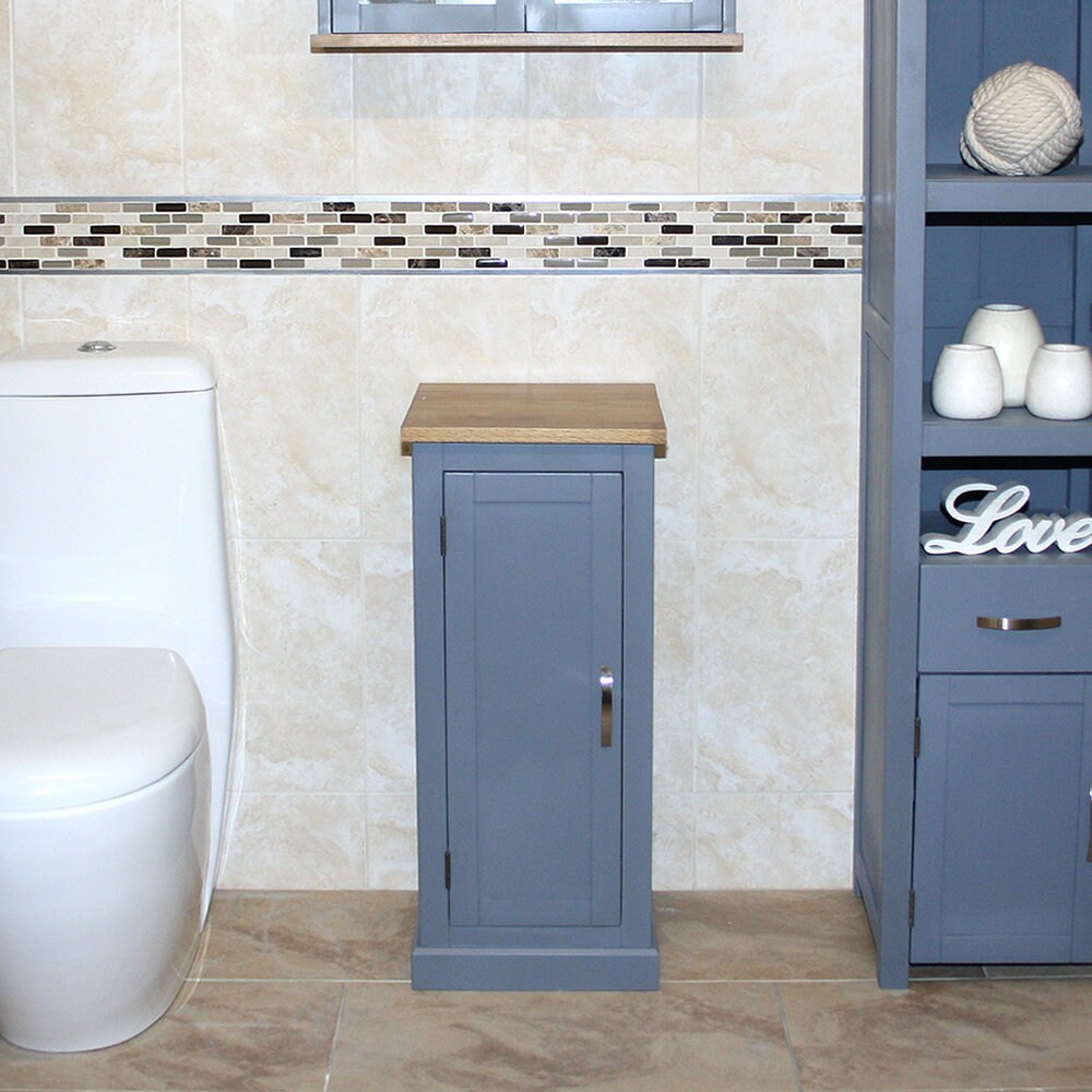 Muebles de baño pintados en gris Pequeño gabinete de tocador / | Etsy