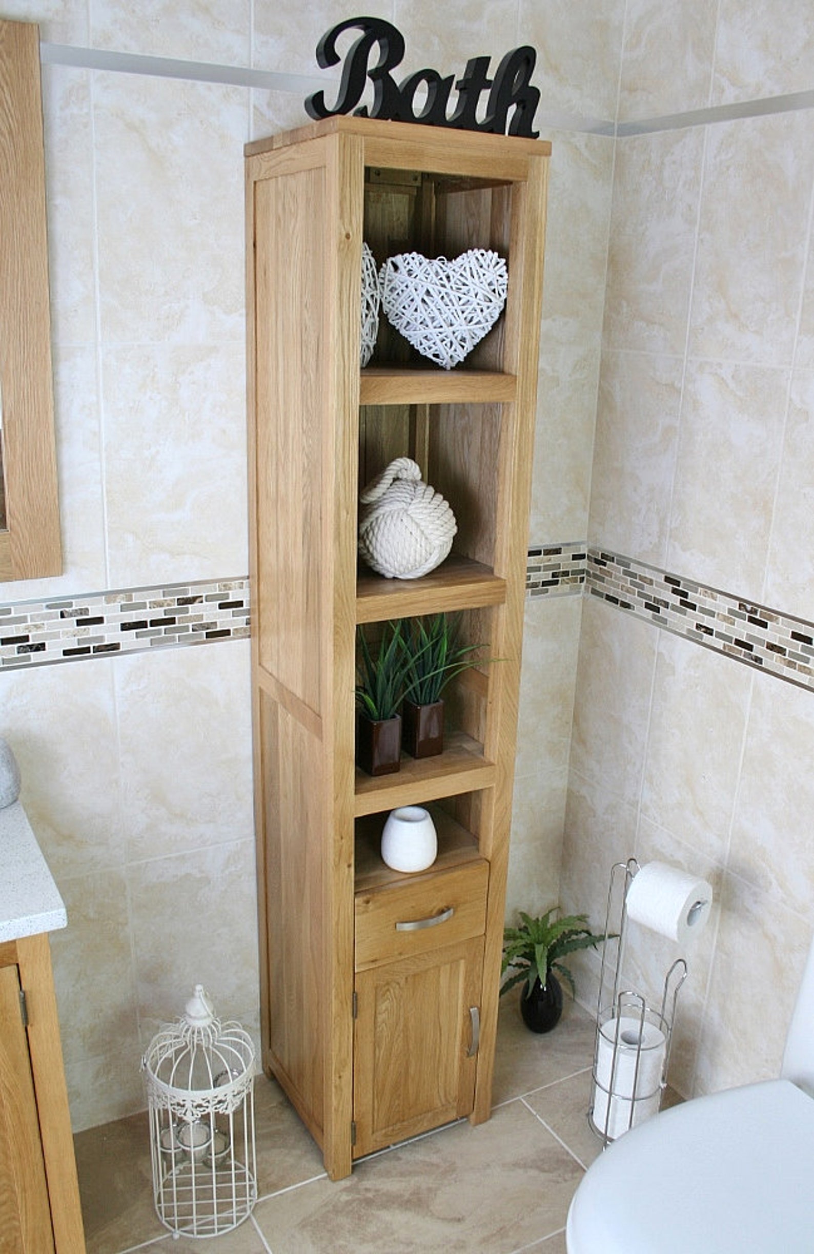 Solid Oak Bathroom Furniture Storage Unit 499 - Etsy UK
