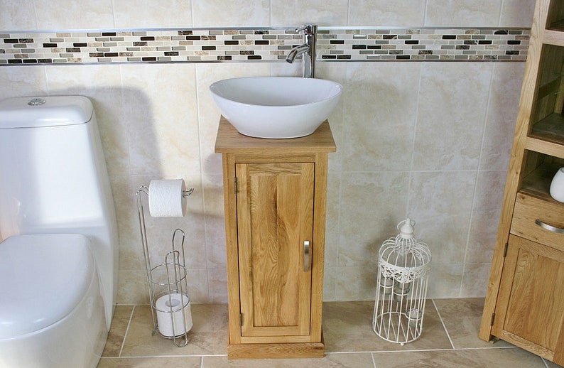 Solid Oak Bathroom Furniture Bathroom Basin Oak Etsy UK