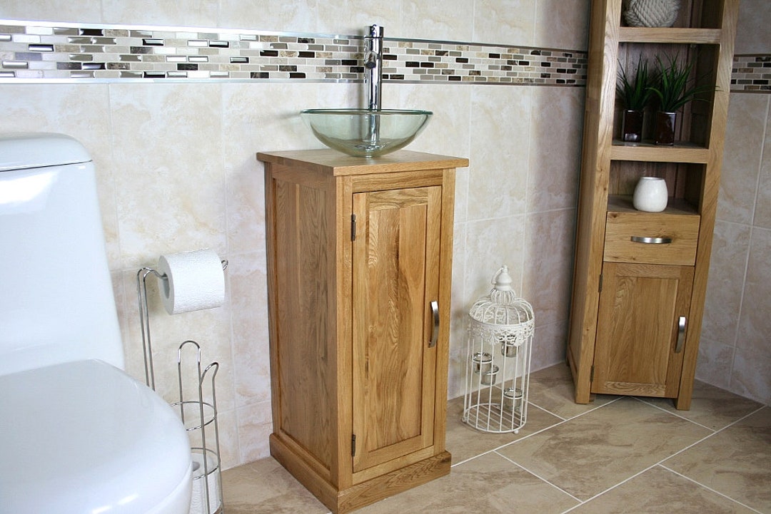 Solid Oak Bathroom Furniture | Bathroom Basin Cabinet | Oak Bathroom ...