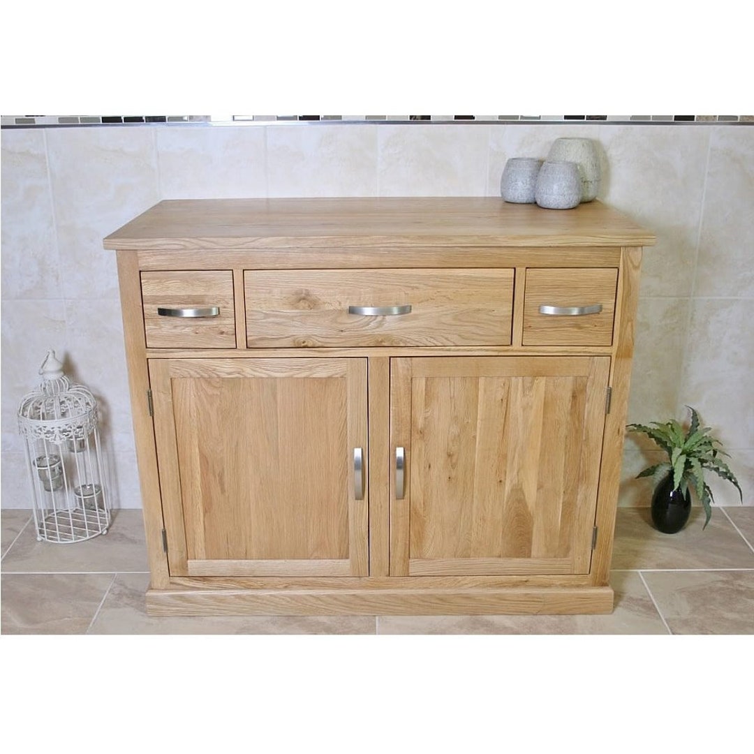 Solid Oak Bathroom Furniture 1000mm Vanity Cupboard Storage
