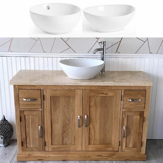 Solid oak bathroom cabinet deals