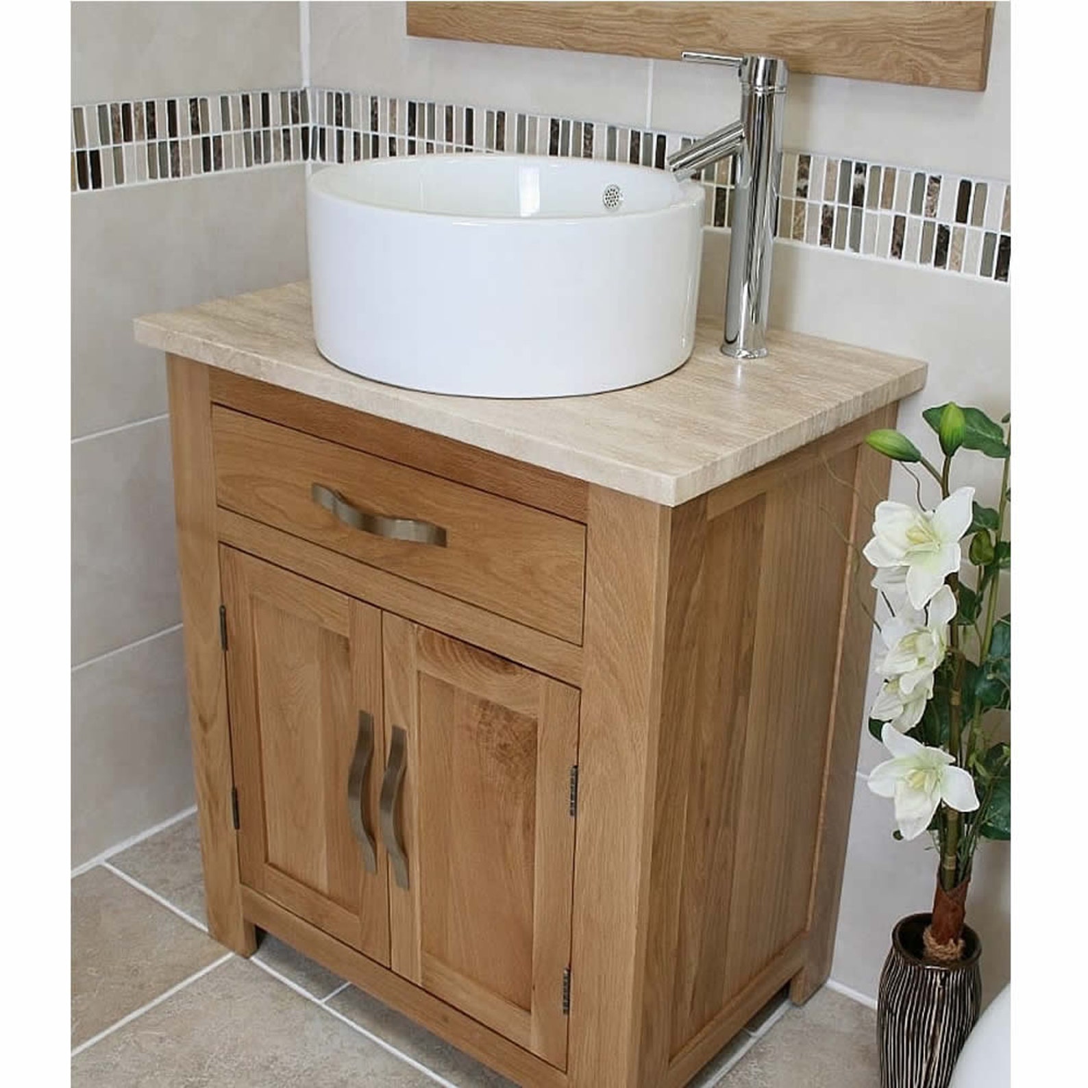 Bathroom Vanity Cabinet Solid Oak Sink Unit Modern Cabinet | Etsy UK