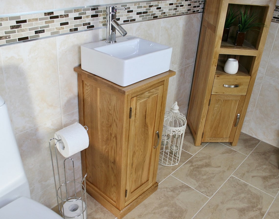 Solid Oak Bathroom Furniture Bathroom Basin Oak Etsy UK