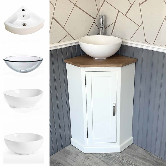 40cm wall mounted bathroom cabinet with ceramic basin