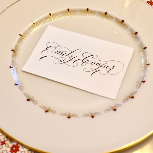 Calligraphy Place Cards in Copperplate Calligraphy for your Wedding or Event - Elegant, Classic Placecards