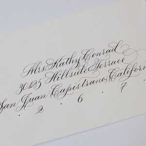 Envelope Calligraphy Classic Copperplate Calligraphy on Light Colored Envelopes for your Wedding or Event Elegant, Timeless Lettering image 1