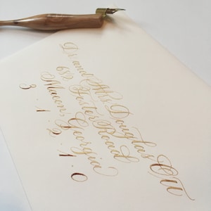 Envelope Calligraphy Classic Copperplate Calligraphy on Light Colored Envelopes for your Wedding or Event Elegant, Timeless Lettering image 2