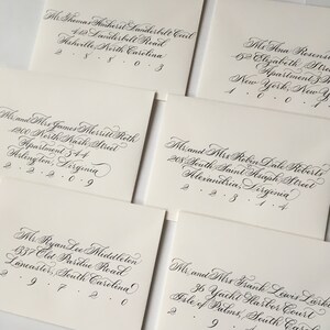 Envelope Calligraphy Classic Copperplate Calligraphy on Light Colored Envelopes for your Wedding or Event Elegant, Timeless Lettering image 4