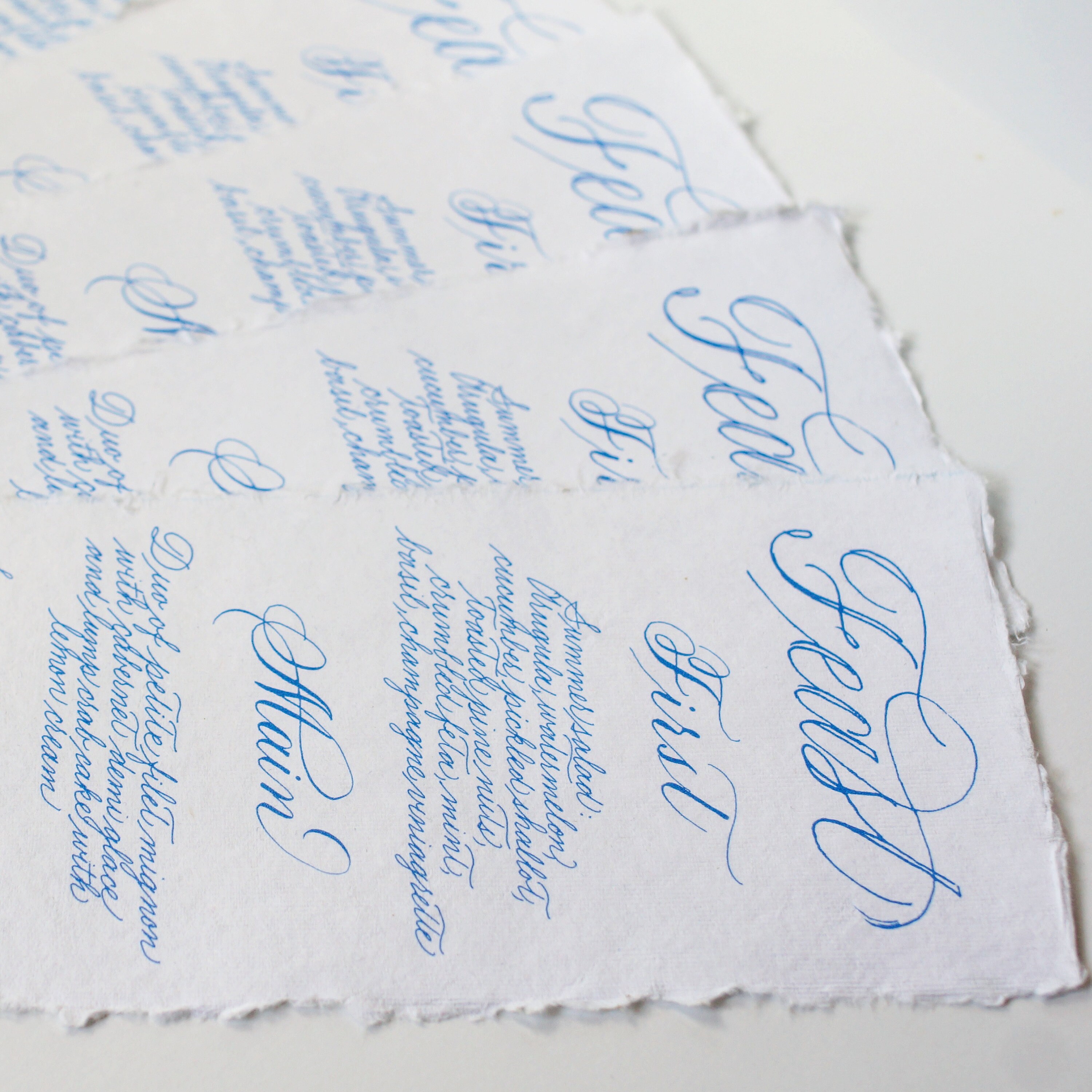 Custom Calligraphy Wedding Menus: Elegant Event Stationery - Etsy