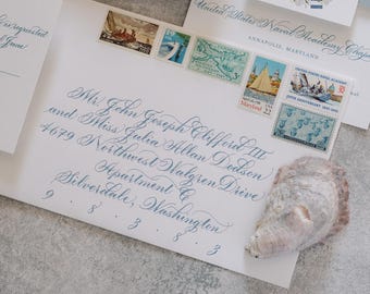 Copperplate Calligraphy Envelopes: Elegant Wedding Invitation Addressing Service