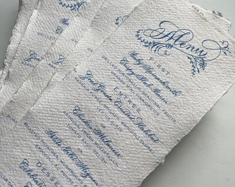 Custom Calligraphy Wedding Menus: Elegant Event Stationery