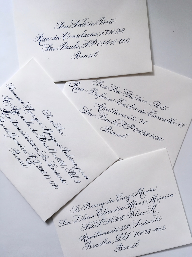 Envelope Calligraphy Classic Copperplate Calligraphy on Light Colored Envelopes for your Wedding or Event Elegant, Timeless Lettering image 10