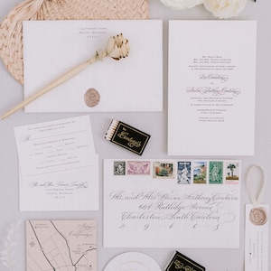 Custom Vintage Stamp Set - ONE Unique Personalized Vintage Stamp Set - For Invitation Photographs and Styled Shoots