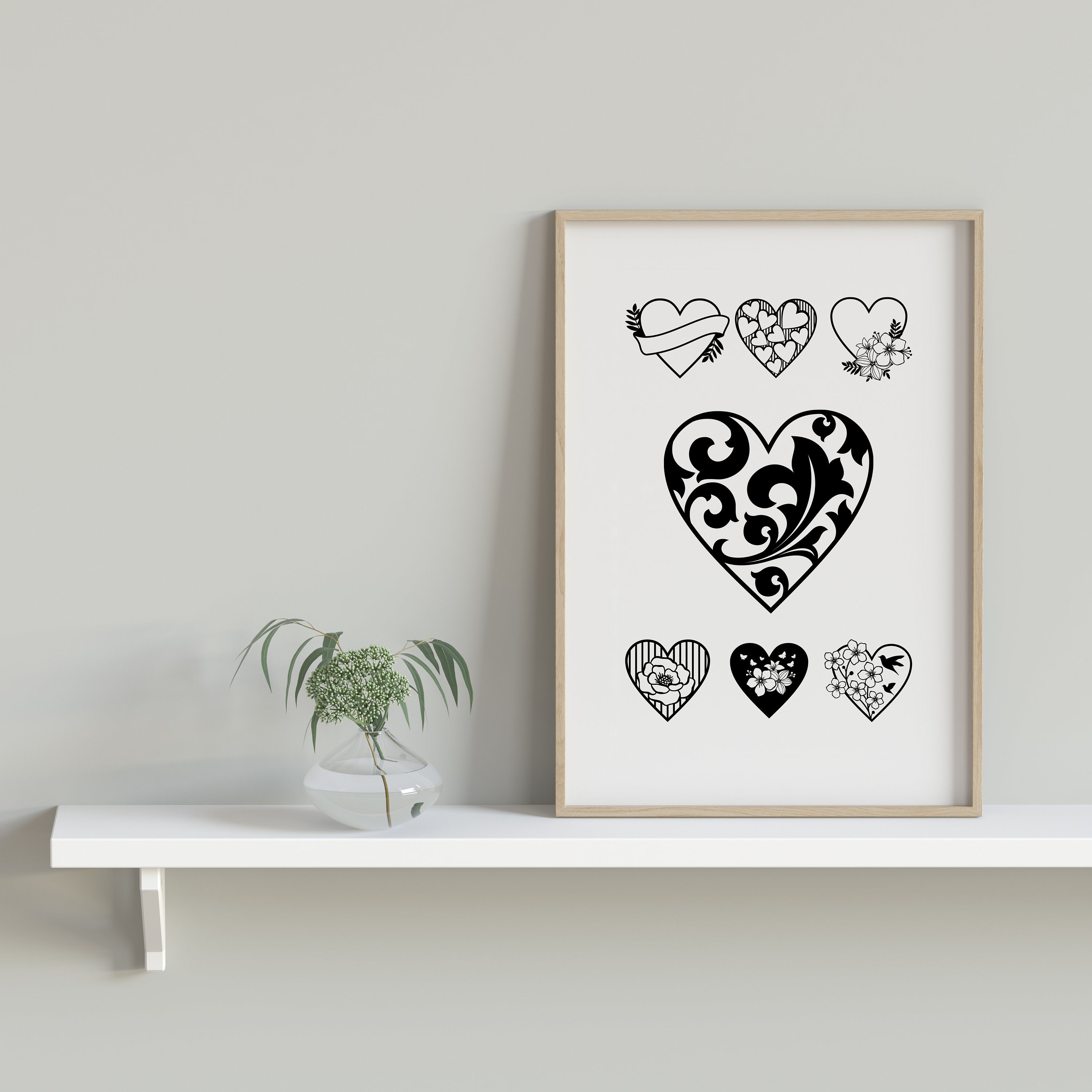 HEART SVG BUNDLE / eps del corazón dxf del corazón png del | Etsy