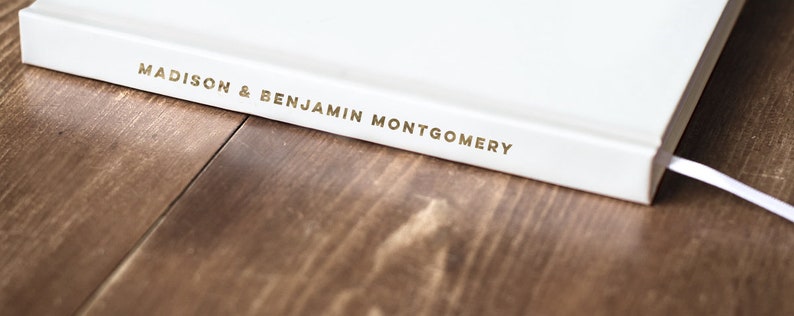 Gold Wedding Modern Wedding Wedding Guest Book Guest Book Elegant Gold Foil Wedding Guest Book Signature Book Wedding Journal White