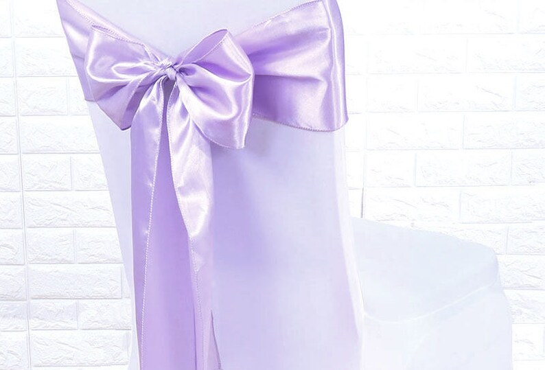 25 Wedding Chair Satin Sashes Diy Wedding Chair Sashes Metalic Etsy