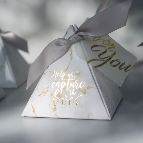 50 Marble Wedding Favor Boxes Diy Wedding Favors For Etsy