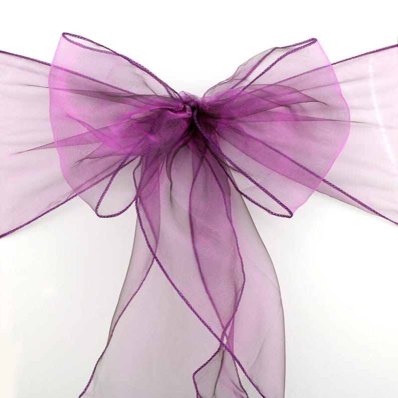50 Wedding Chair Organza Sashes Diy Wedding Sash Bow Sheer Etsy