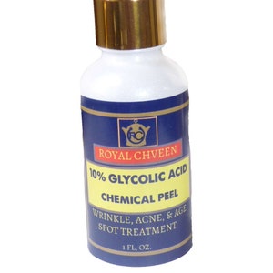 Royal Chveen  Glycolic Acid 10% Chemical Peel Anti-Aging Wrinkles Scars Acne cosmetic Treatment 1,FL OZ