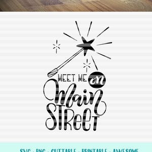 Encontre-me na rua principal - SVG - PDF - DXF - arquivo cortado com letras desenhadas à mão - sobreposição gráfica