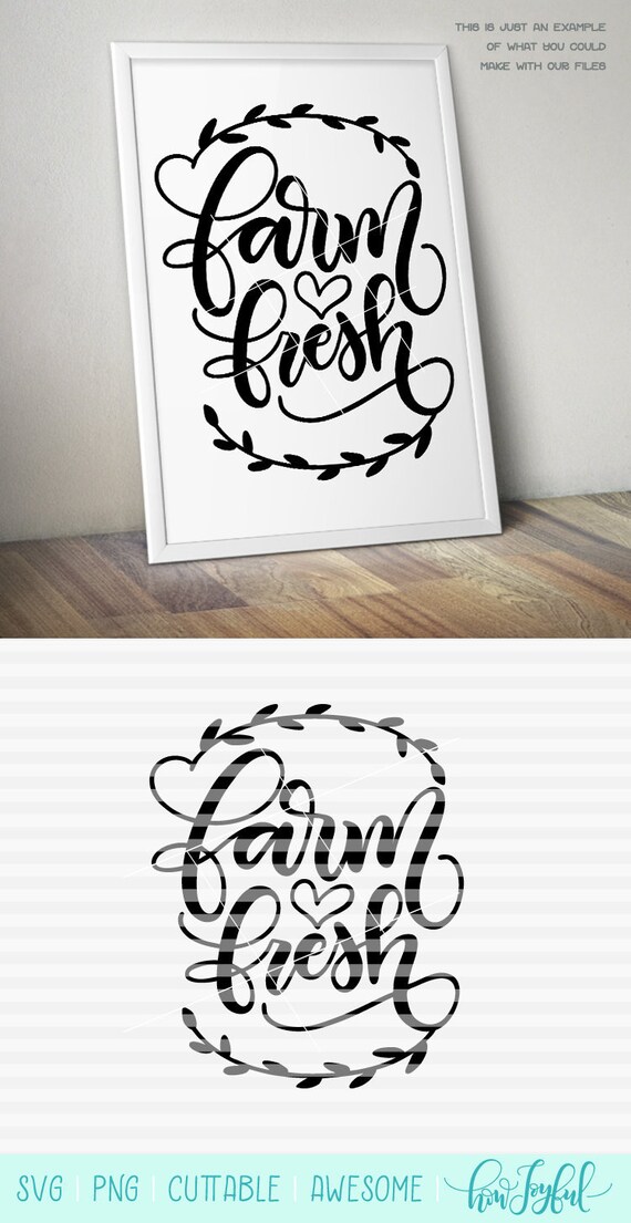 Farm Fresh Wreath Kitchen Sign Art Horse Svg Pdf Etsy