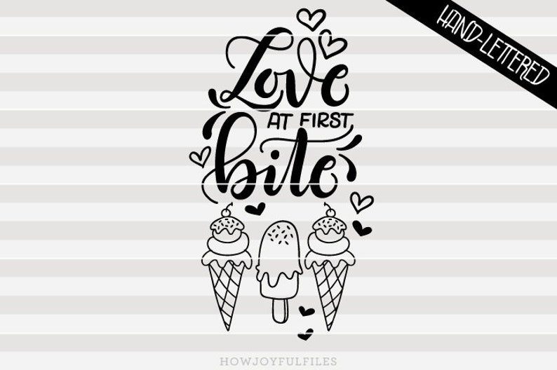 Download Love at first bite ice cream Summer SVG PDF DXF | Etsy