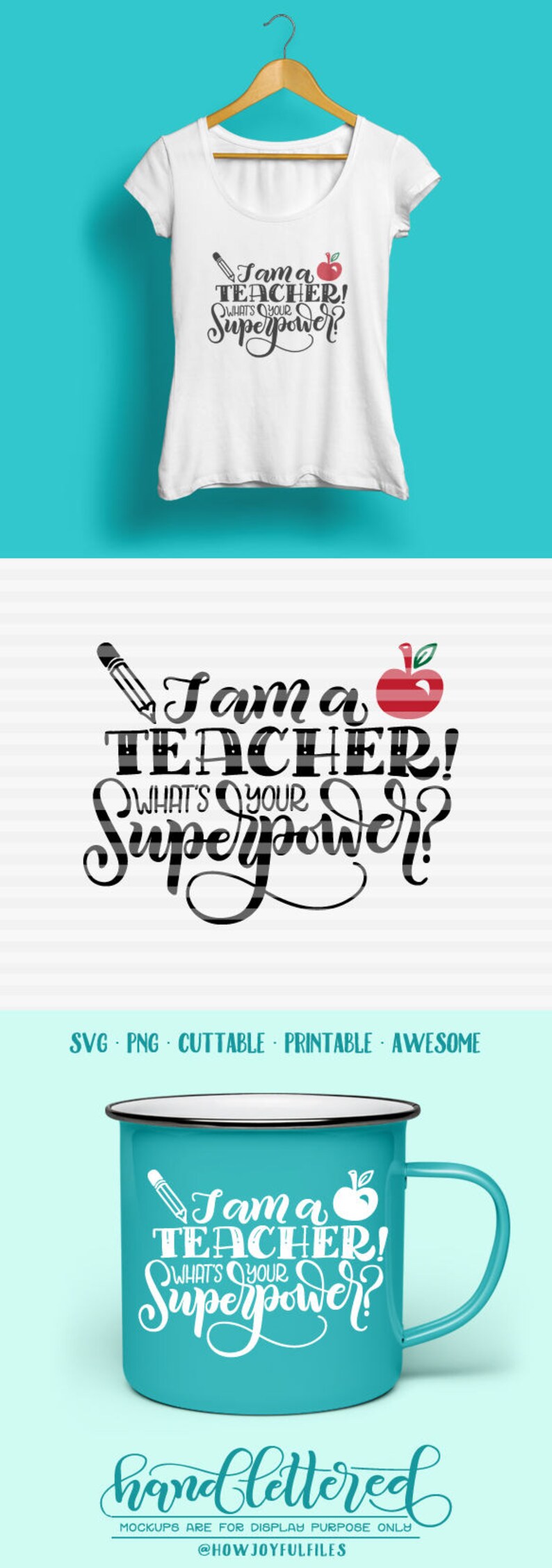 Download I am a teacher What's your superpower SVG PDF DXF | Etsy