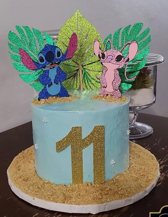 10 Pcs Lilo And Stitch Cake Topper Children's Birthday Party Cake D