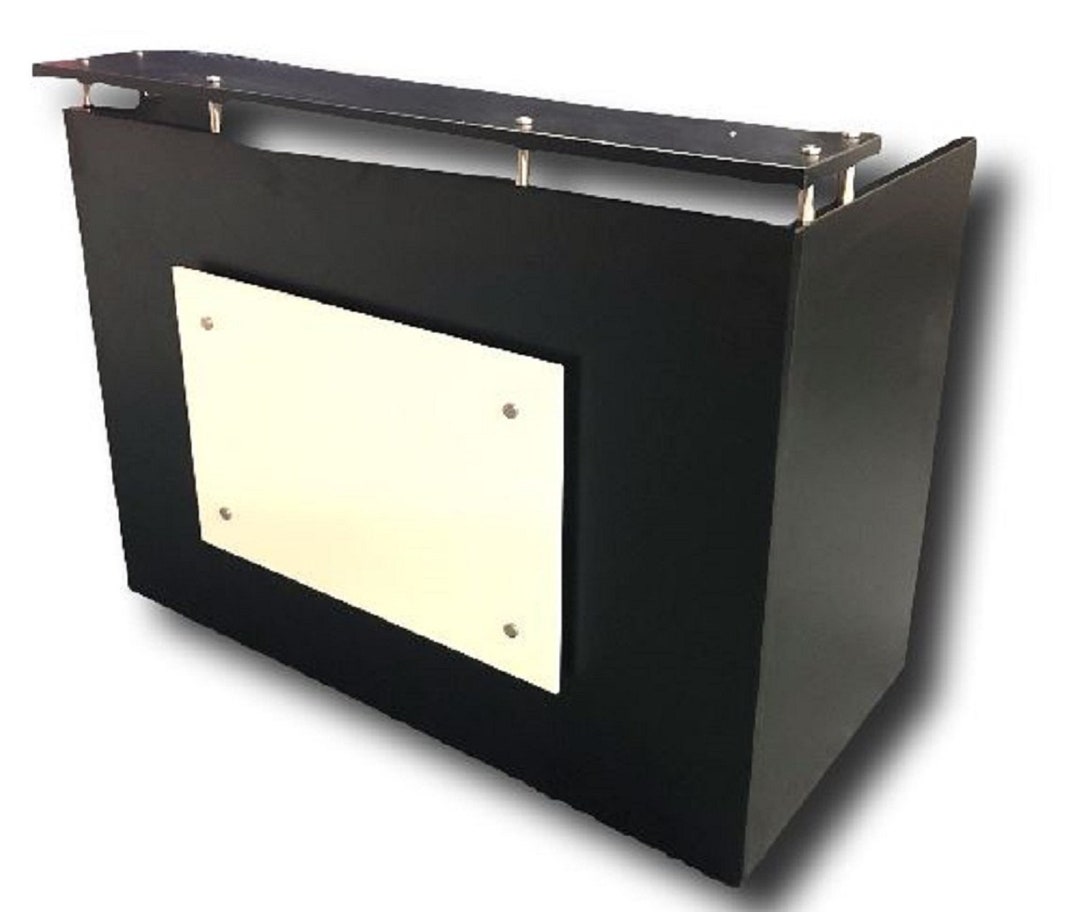 Conference Desk Shell Modern Reception Desk Shell – Black & White, 60