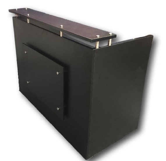 Dfs Designs Reception Desk Shell Which Fits A 15 Monitor 60 W By 30 D 44 H Black And Front