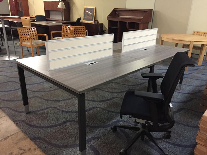4 Person Benching Desk Unit With Wire Management