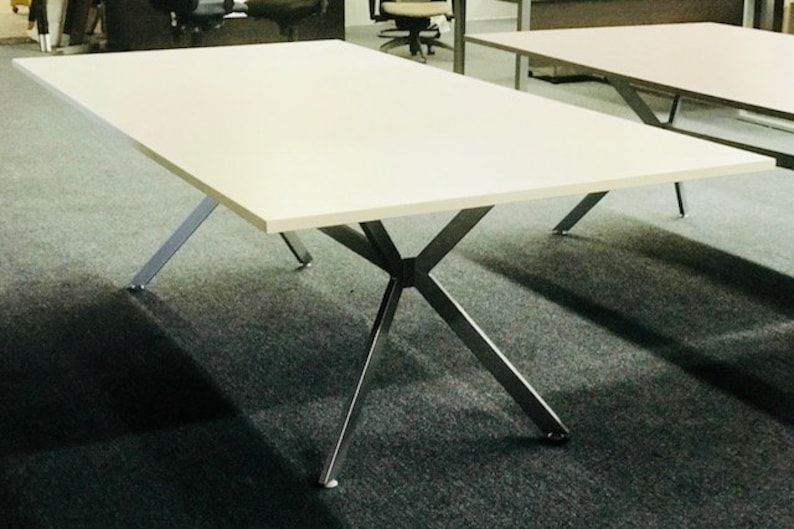 Conference Table With Mat Silver X Base - in Custom Sizes - Etsy
