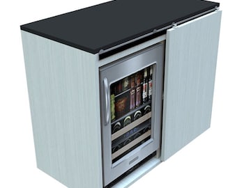 Lorex refrigerator cabinet with slider door by dfs designs