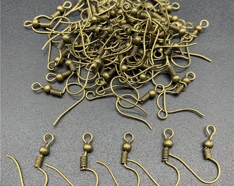 crochets boucles d'oreilles - crochet hameçon - 18 mm - coloris bronze