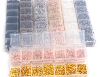 caja de 1450 anillos de unión - 3 a 10 mm - 8 colores