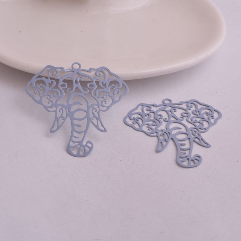 2 prints elephant charms elephants 40 x 38 mm