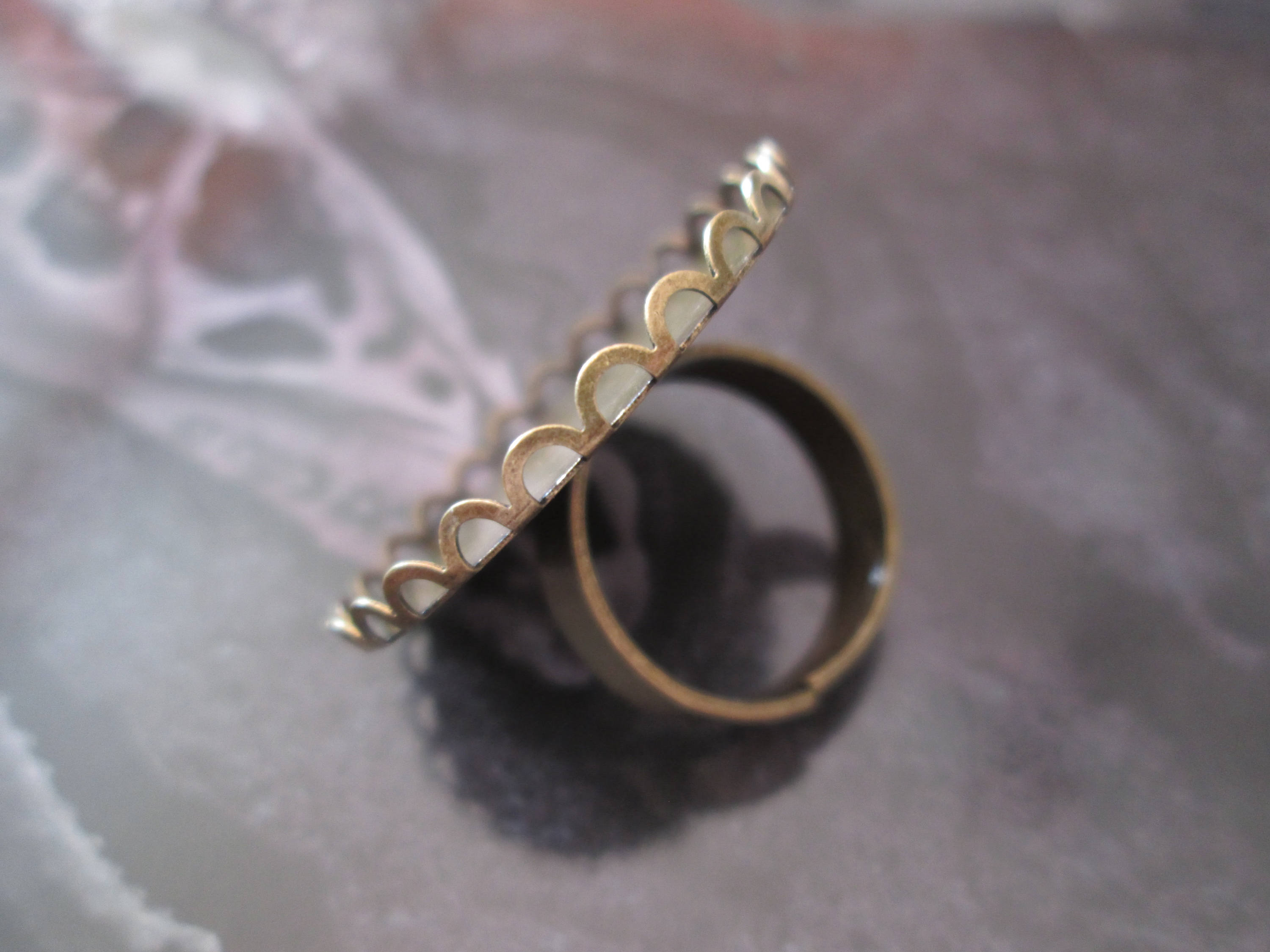 WEBEEDY Anillo Ajustable De Plata 925 Con Base De Anillo En Blanco