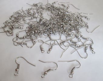 50 crochets argenté mat 19 mm