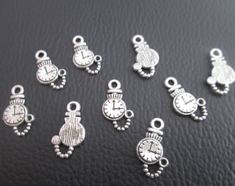 10 Charms watch silver metal gusset 17 x 10 mm