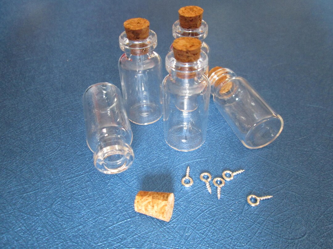 TD® Lot de 20x Mini Fioles En Verre Flacons Bouteilles Perles Bijoux