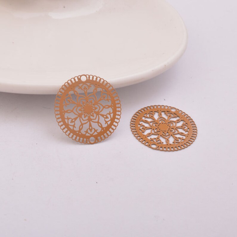 2 round prints round brown connector 23 mm