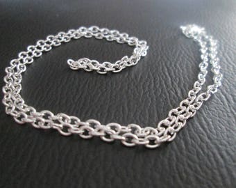 brilliant silver chain 47cm link 4x3mm closure by musket