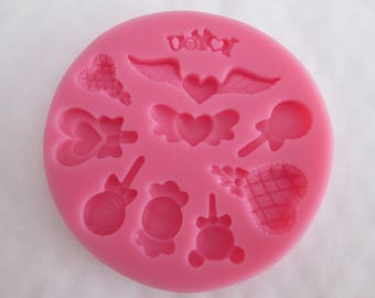 Moule silicone pour décoration en pâte à sucre " I Love You "