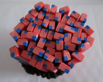 a cane fimo American Flag / US Flag
