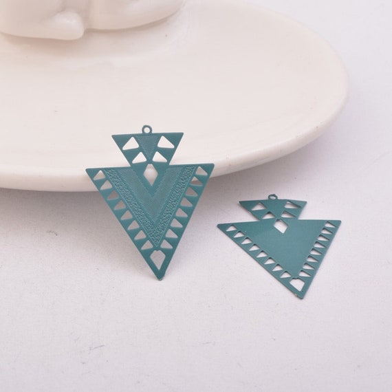 Green round filigree metal 30 mm 2 prints