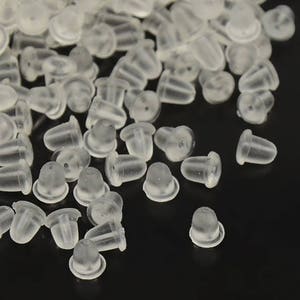 100 silicone pushers for earrings