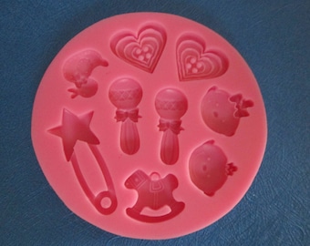 moule silicone thème bébé 9 motifs